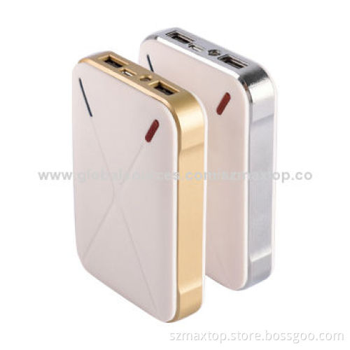 Portable gift mobile phone power bank, 10400mAh (2600x4) rubber oil, with LED light, CE, FCC, RoHS
